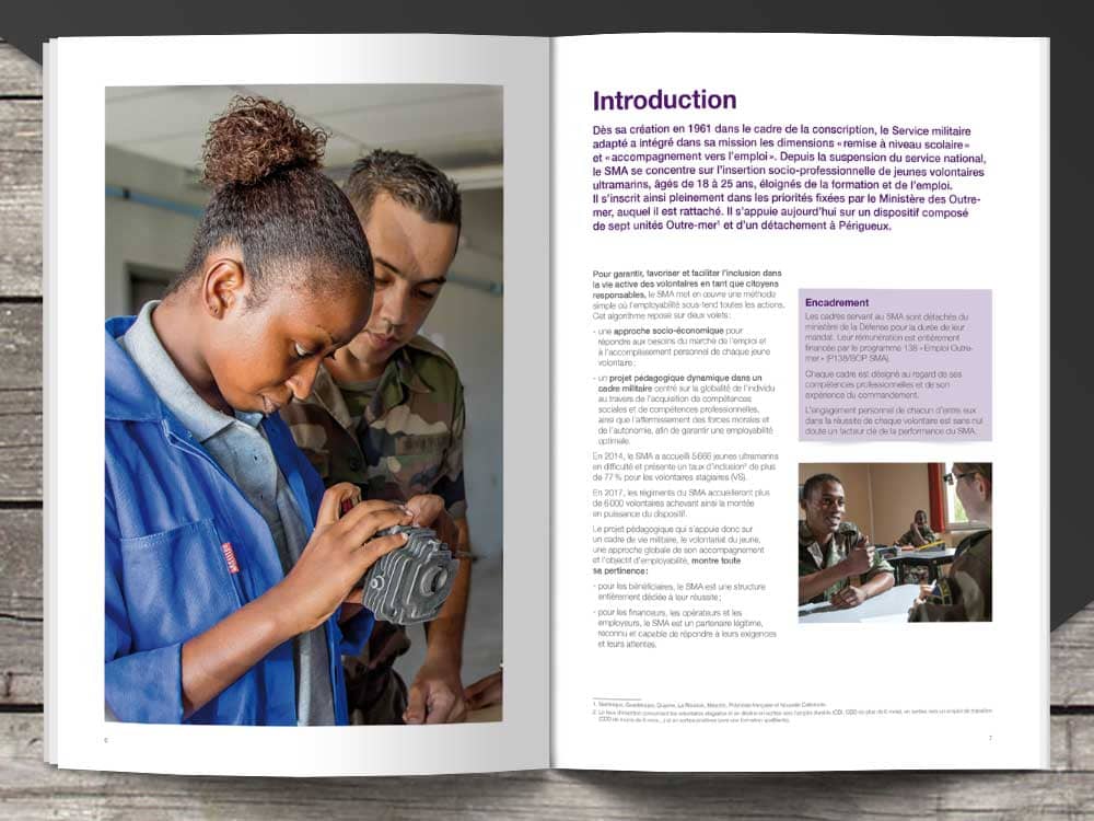 Rapport annuel pour le SMA, double page Introduction